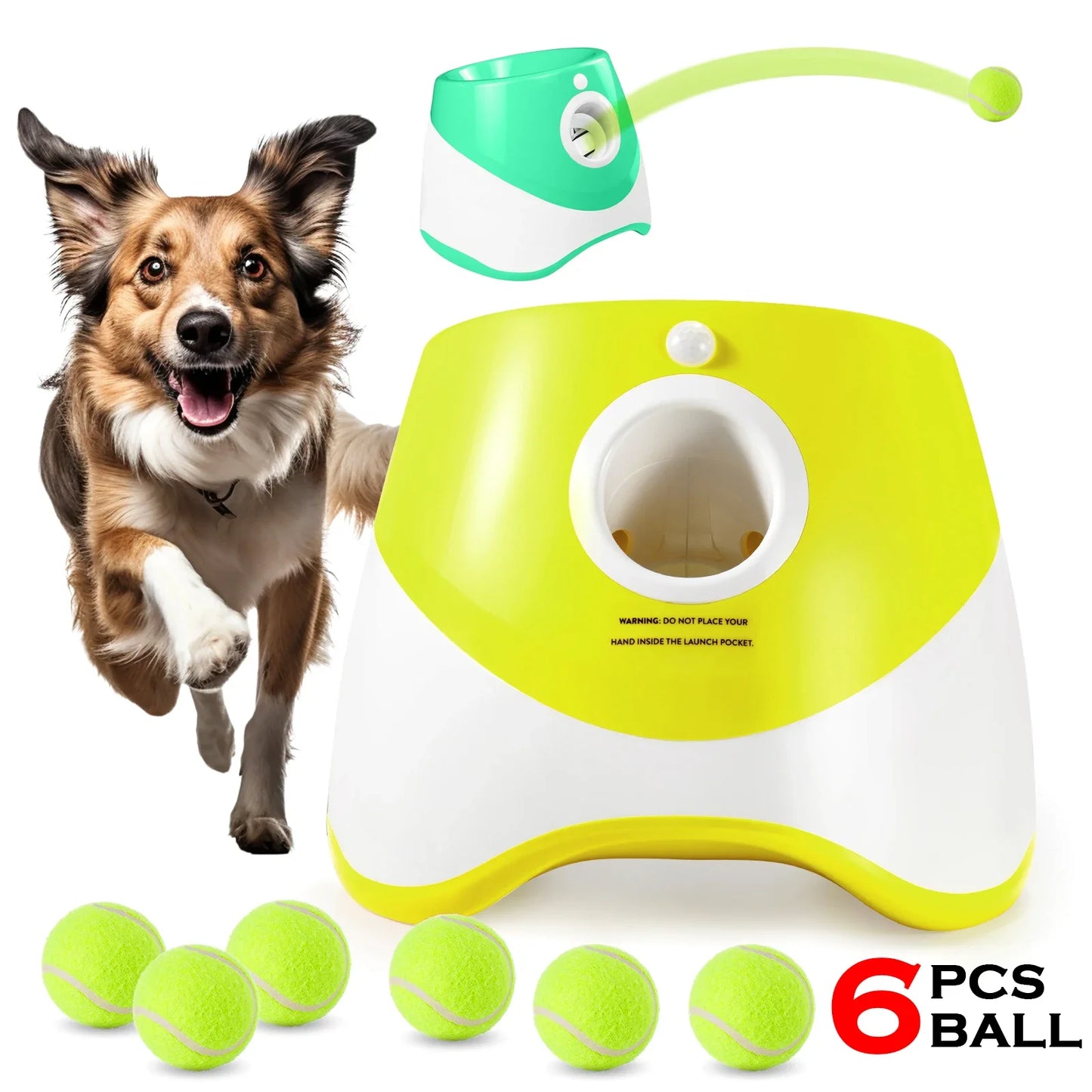 Rechargeable Automatic Dog Ball Launcher – Adjustable Distance for Endless Fetch Fun!