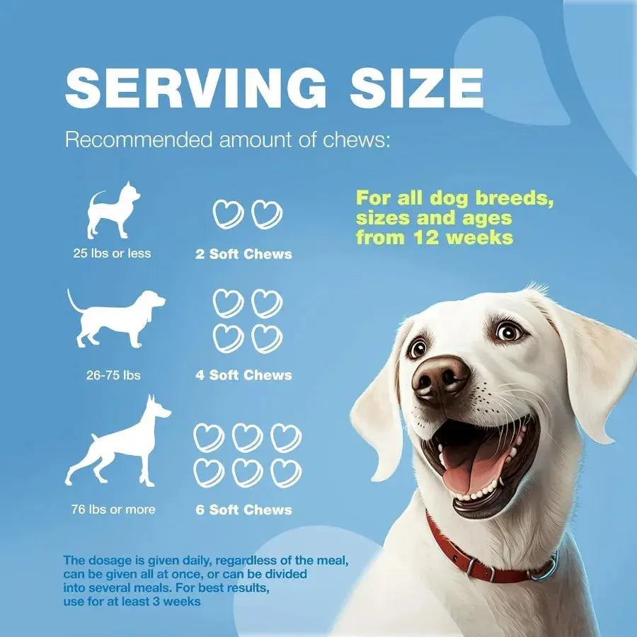 Hemp Calming Chews for Dogs – Anxiety Relief with Melatonin, Chamomile & Valerian Travel Pack