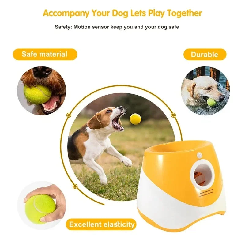 Rechargeable Automatic Dog Ball Launcher – Adjustable Distance for Endless Fetch Fun!