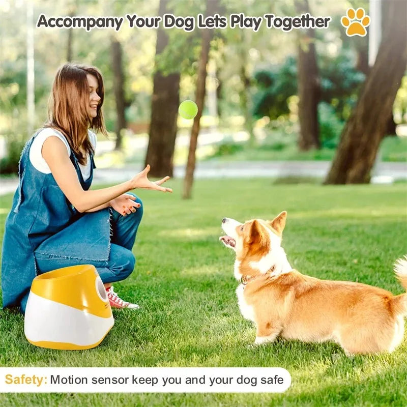 Rechargeable Automatic Dog Ball Launcher – Adjustable Distance for Endless Fetch Fun!