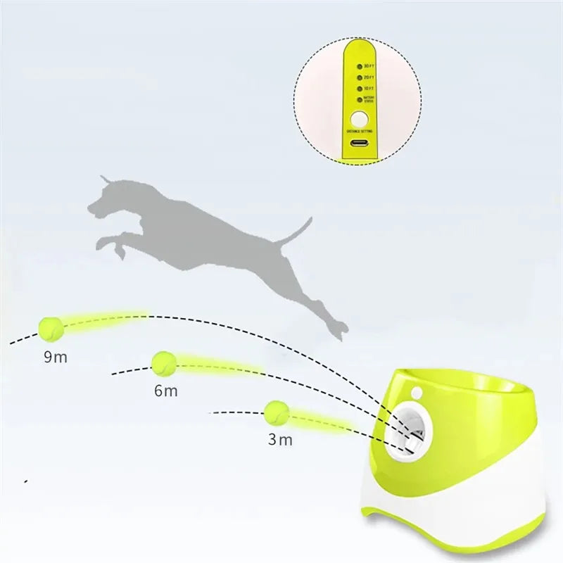 Rechargeable Automatic Dog Ball Launcher – Adjustable Distance for Endless Fetch Fun!