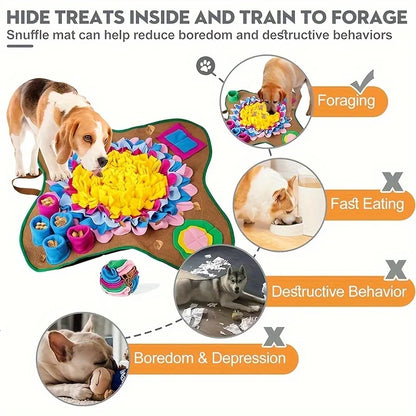 Eco-Friendly Pet Sniffing Training Mat – Slow Feeder & Stress Relief for Dogs & Cats