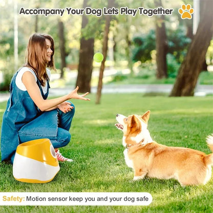 Rechargeable Automatic Dog Ball Launcher – Adjustable Distance for Endless Fetch Fun!