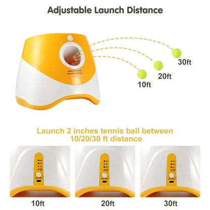 Rechargeable Automatic Dog Ball Launcher – Adjustable Distance for Endless Fetch Fun!